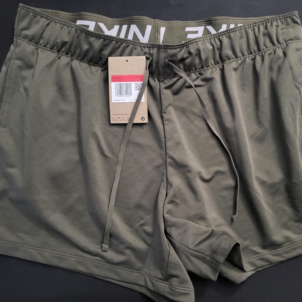 Nike Olive Green Womens' Running Shorts